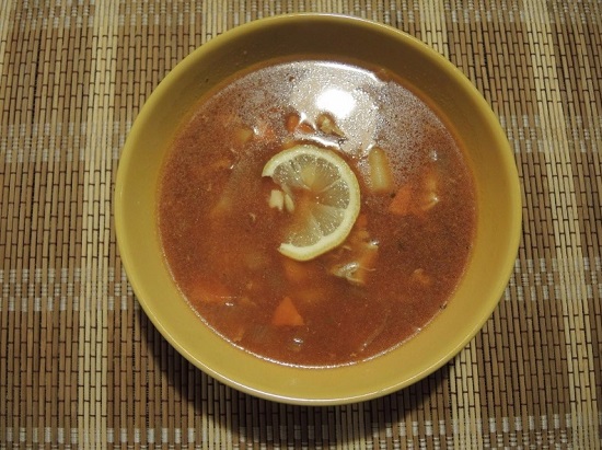 Суп из филе трески