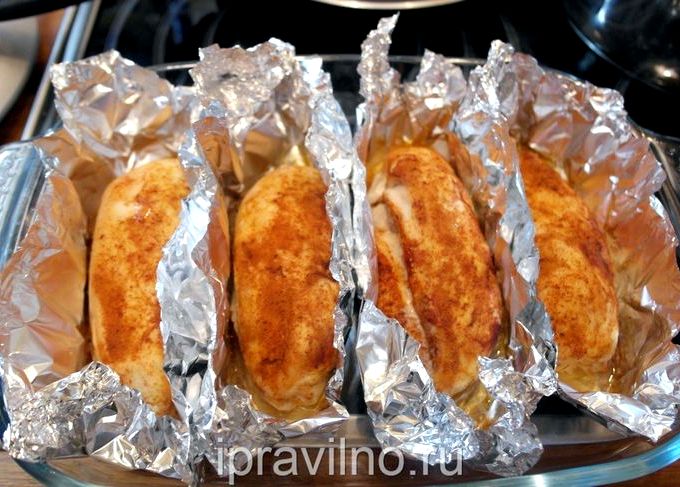 Куриное филе в духовке в фольге рецепт с фото