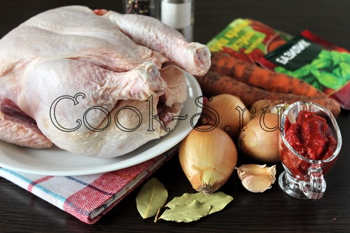 курица тушеная с томатной пастой - ингредиенты