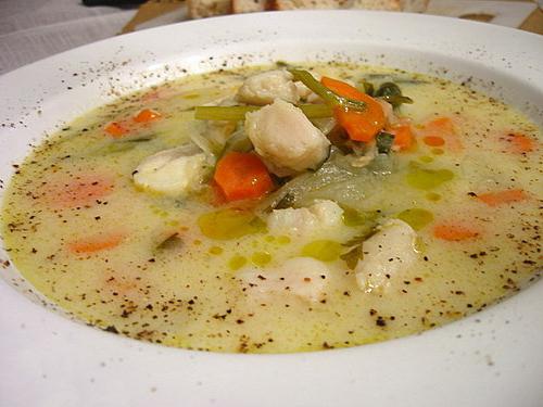 рыбный суп из филе трески