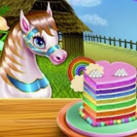 Игра Пони готовит радужный торт онлайн