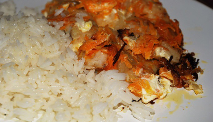 Рыба с рисом
