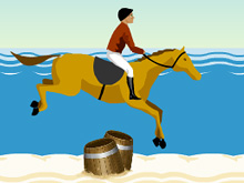 Скакать на лошади по пляжу