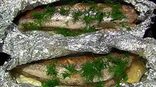 Хек запеченный в фольге Самый простой рецепт диетической рыбки Baked fish diet meal