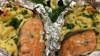 Очень вкусная запеченная рыба в фольге!